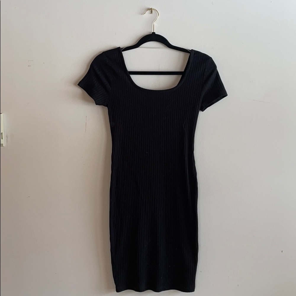 Ribbed body con dress